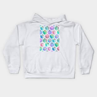 Christmas Gift Hexagons Kids Hoodie